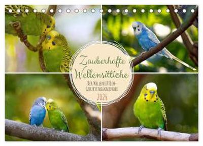 Zauberhafte Wellensittiche (Tischkalender 2026 DIN A5 quer), CALVENDO Monatskalender