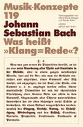 Johann Sebastian Bach: Was heißt ’Klang-Rede