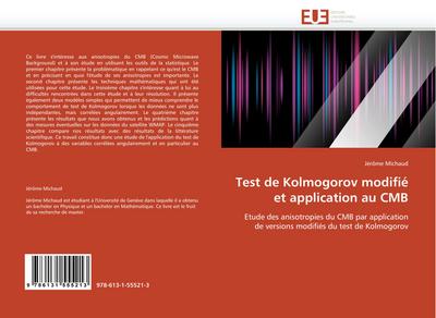 Test de Kolmogorov modifié et application au CMB