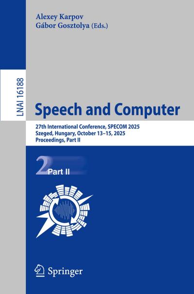 Speech and Computer
