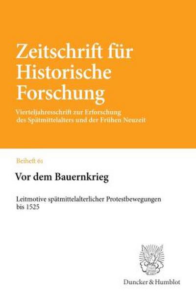 Vor dem Bauernkrieg