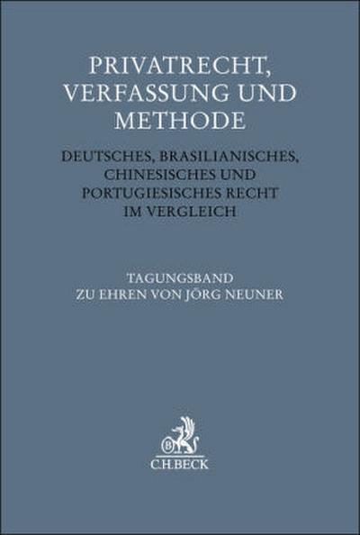 Privatrecht, Verfassung und Methode