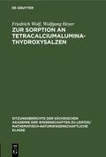 Zur Sorption an Tetracalciumaluminathydroxysalzen