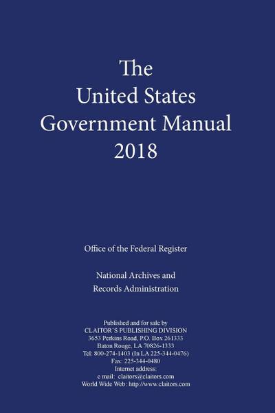 United States Government Manual 2018