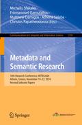 Metadata and Semantic Research