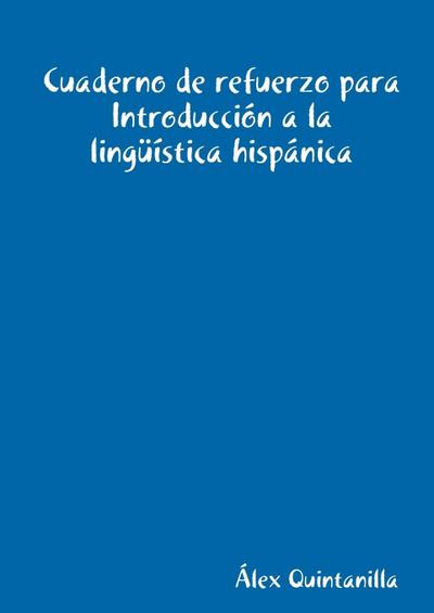 Cuaderno de refuerzo para Introducción a la lingüística hispánica