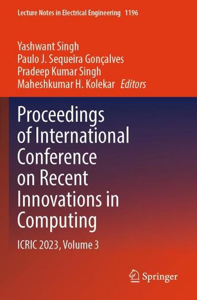 Proceedings of International Conference on Recent Innovations in Computing
