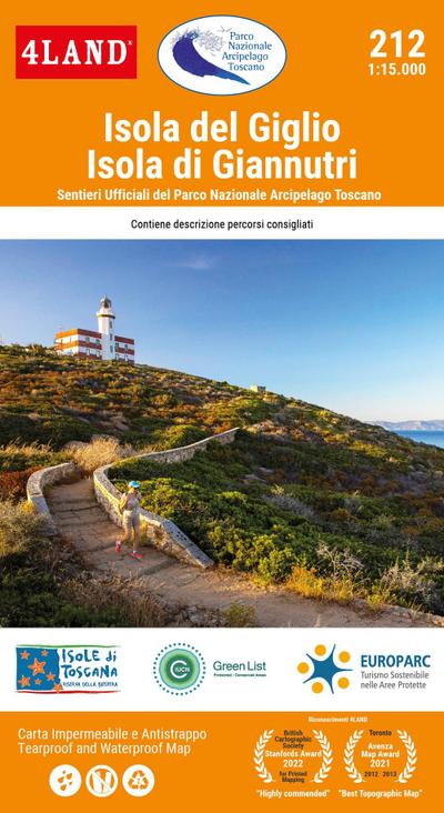 Isola del Giglio - Isola di Giannutri. Sentieri ufficiali de