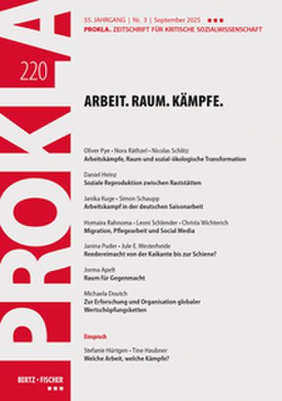 Arbeit. Raum. Kämpfe.