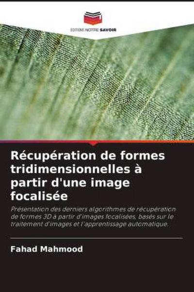 Récupération de formes tridimensionnelles à partir d’une image focalisée