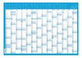 Jahresplaner 14 Monate foliert mit blauen Hintergrund 2027