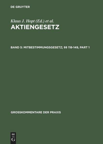 Mitbestimmungsgesetz; §§ 118-149