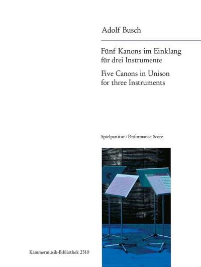 5 Kanons im Einklangfür 3 Instrumente