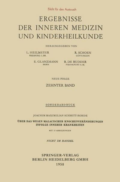 Über das Wesen Malacischer Knochenveränderungen Infolge Innerer Krankheiten