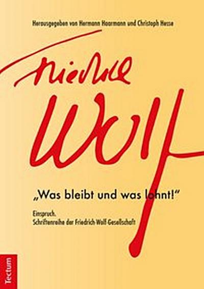 Einspruch. Schriftenreihe der Friedrich-Wolf-Gesellschaft