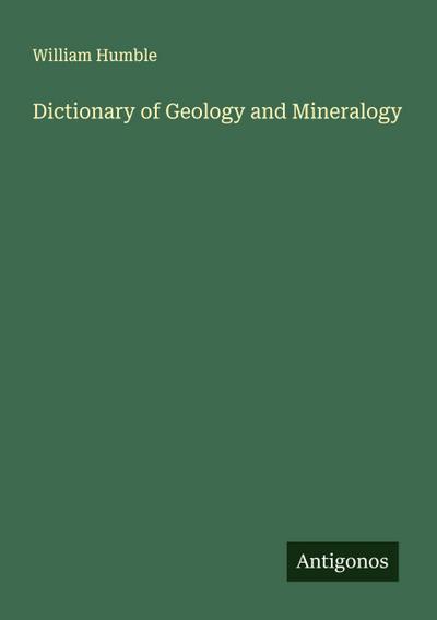 Dictionary of Geology and Mineralogy