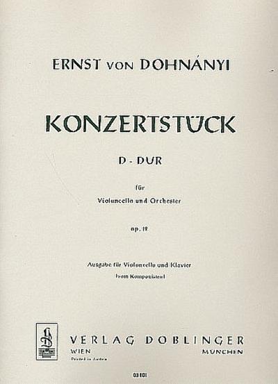Konzertstück D-Dur op.12 fürVioloncello und Klavier