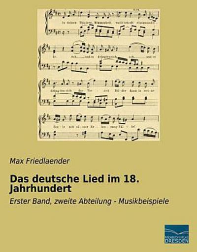 Das deutsche Lied im 18. Jahrhundert