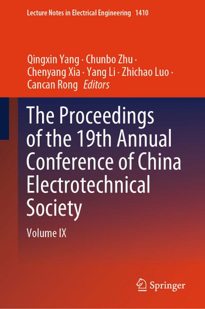 The Proceedings of the 19th Annual Conference of China Electrotechnical Society
