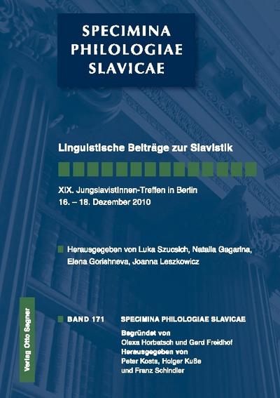 Linguistische Beiträge zur Slavistik