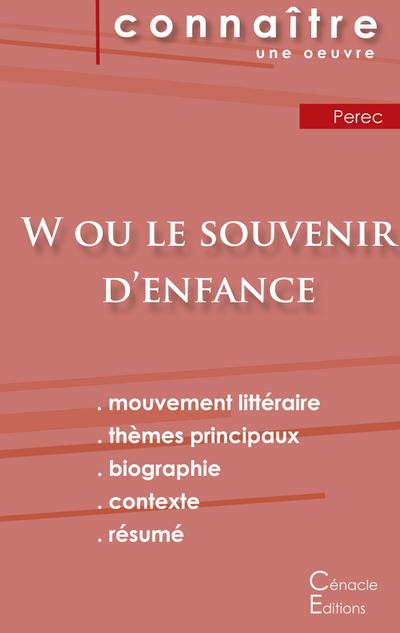 Fiche de lecture W ou le Souvenir d’enfance de Perec (Analyse littéraire de référence et résumé complet)