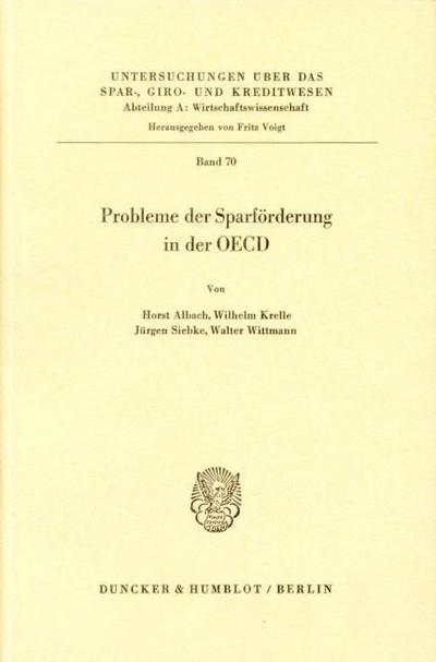 Probleme der Sparförderung in der OECD.