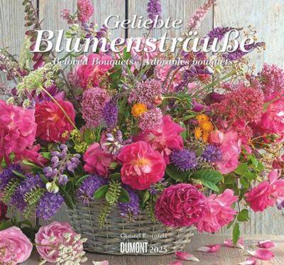 DUMONT - Geliebte Blumensträuße 2025 Wandkalender, 38x35,5cm, Kalender mit Abbildungen schöner Blumensträuße und allen wichtigen Feiertagen, mit Spiralbindung