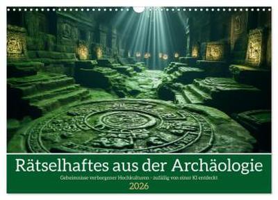 Rätselhaftes aus der Archäologie (Wandkalender 2026 DIN A3 quer), CALVENDO Monatskalender