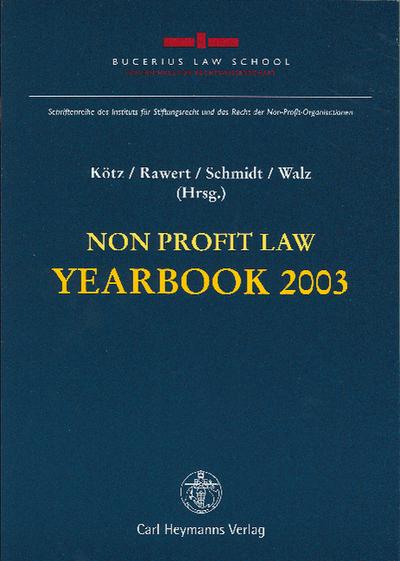Non Profit Law Yearbook 2003
