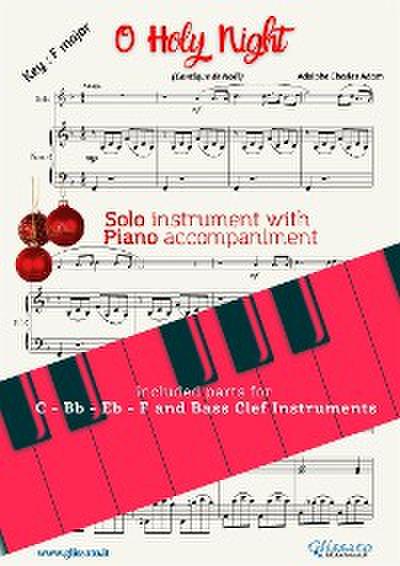 O Holy Night (in F) for all instruments with Piano accompaniment
