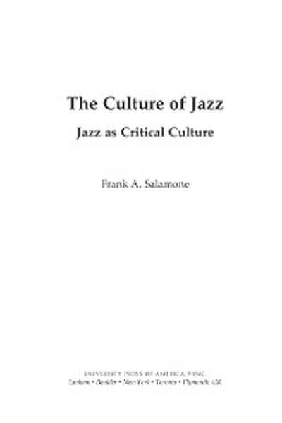 The culture of jazz
