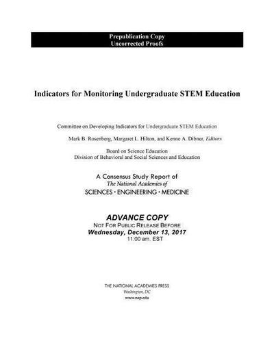 Indicators for Monitoring Undergraduate Stem Education
