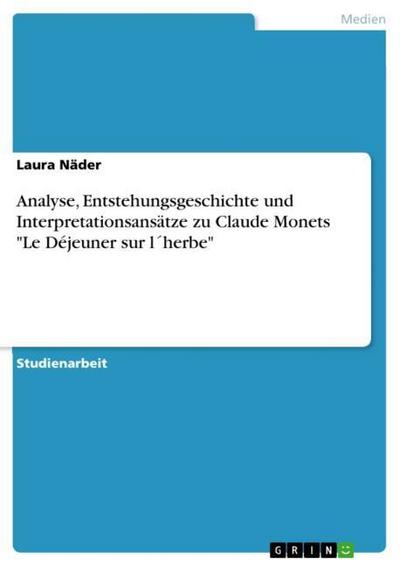 Analyse, Entstehungsgeschichte und Interpretationsansätze zu Claude Monets 