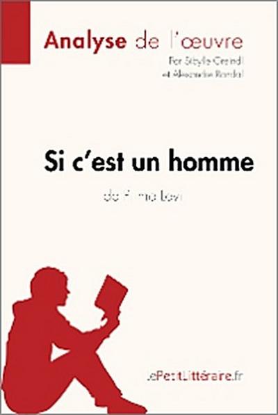 Si c’est un homme de Primo Levi (Analyse de l’œuvre)