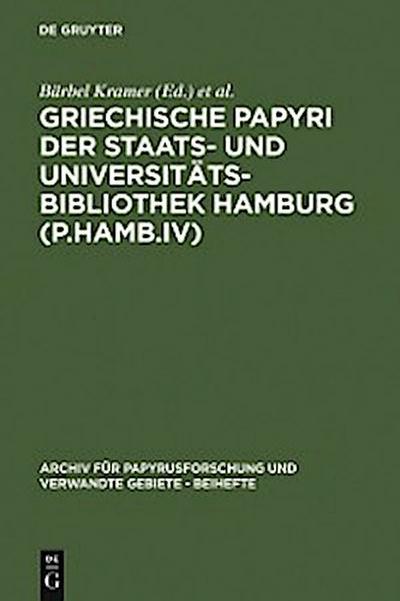 Griechische Papyri der Staats- und Universitätsbibliothek Hamburg (P.Hamb.IV)