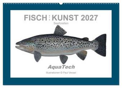 Fisch als Kunst 2027: Seeforellen (Wandkalender 2027 DIN A2 quer), CALVENDO Monatskalender