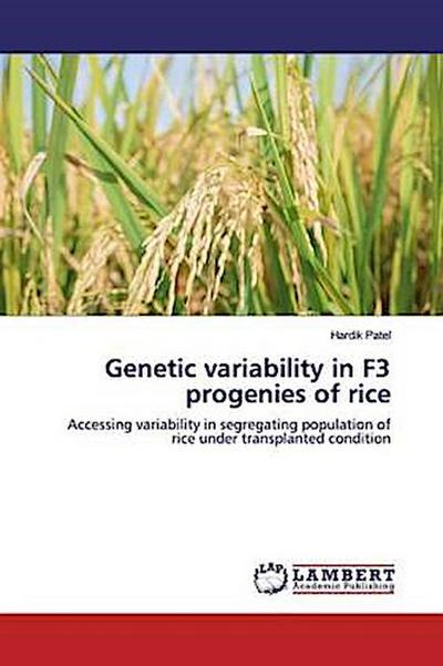 Genetic variability in F3 progenies of rice