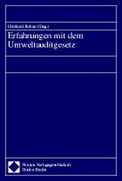 Erfahrungen mit dem Umweltauditgesetz