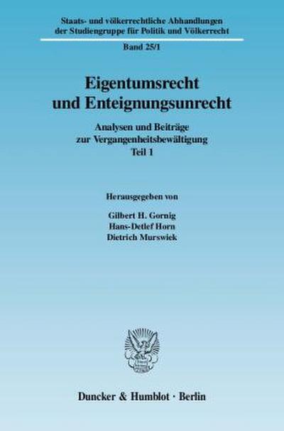 Eigentumsrecht und Enteignungsunrecht