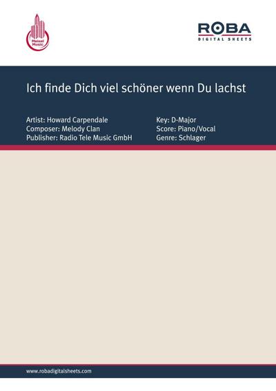 Ich finde Dich viel schöner wenn Du lachst