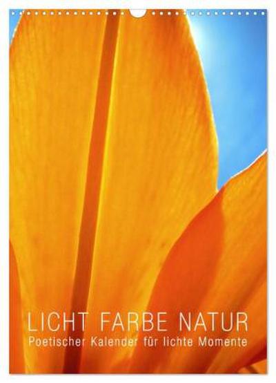 Licht Farbe Natur (Wandkalender 2026 DIN A3 hoch), CALVENDO Monatskalender