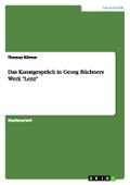 Das Kunstgespräch in Georg Büchners Werk ’Lenz’