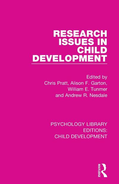 Research Issues in Child Development