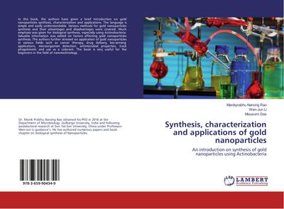 Synthesis, characterization and applications of gold nanoparticles