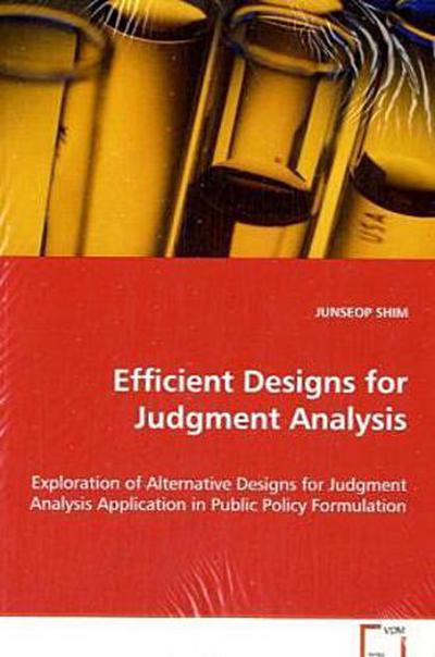 Efficient Designs for Judgment Analysis