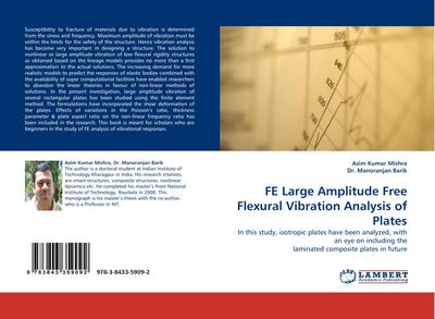 FE Large Amplitude Free Flexural Vibration Analysis of Plates