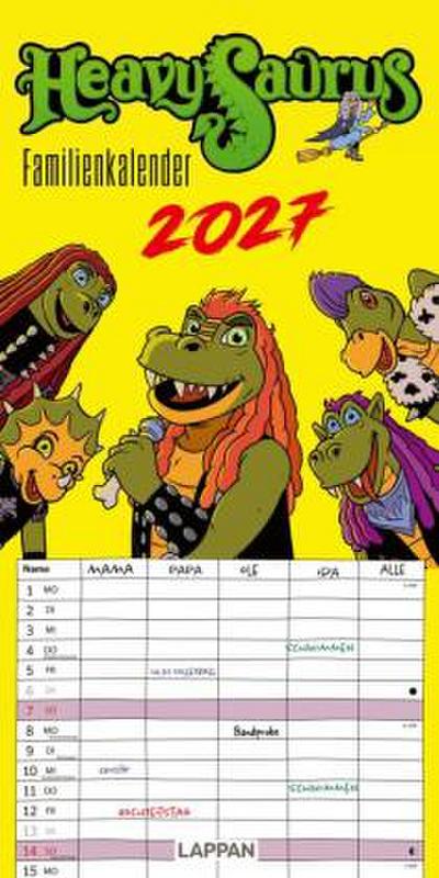 HeavySaurus Familienkalender 2027