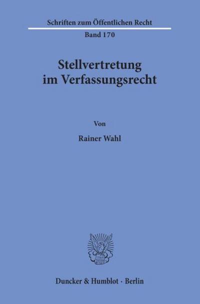 Stellvertretung im Verfassungsrecht.