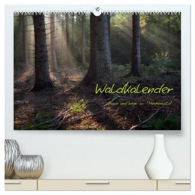 Waldkalender (hochwertiger Premium Wandkalender 2026 DIN A2 quer), Kunstdruck in Hochglanz