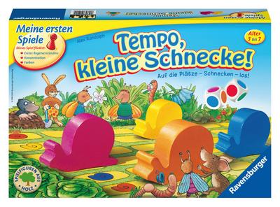 Ravensburger Kinderspiel 21420 - Tempo kleine Schnecke, Das spannende Schneckenrennen, Brettspiel und Gesellschaftsspiel für Mädchen und Jungen , 2-6 Spieler, ab 3 Jahren